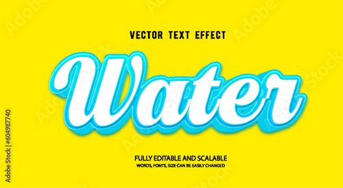 Water 3d Vector Editable Text Effect With Text Effect