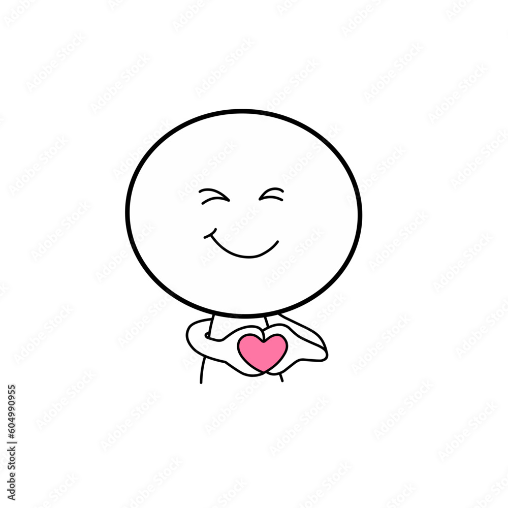 Obraz premium Cartoon face. Expressive eyes and mouth, smiling, crying and surprised facial expressions of the characters. Caricature comic emotion or doodle emoticon. Isolated vector illustration icons set