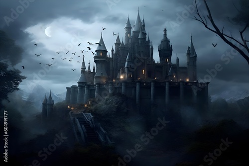 "Lunar Majesty: The Moonlit Castle"aI