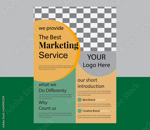 Modern A4 size Business Flyer vector template layout. Brochure cover for advertisement design. if you need any kind of design like business card, flyer, logo you can hire me. I am available.