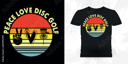 Funny Disc Golfing Retro Vintage Disc Golf Player T-shirt Design