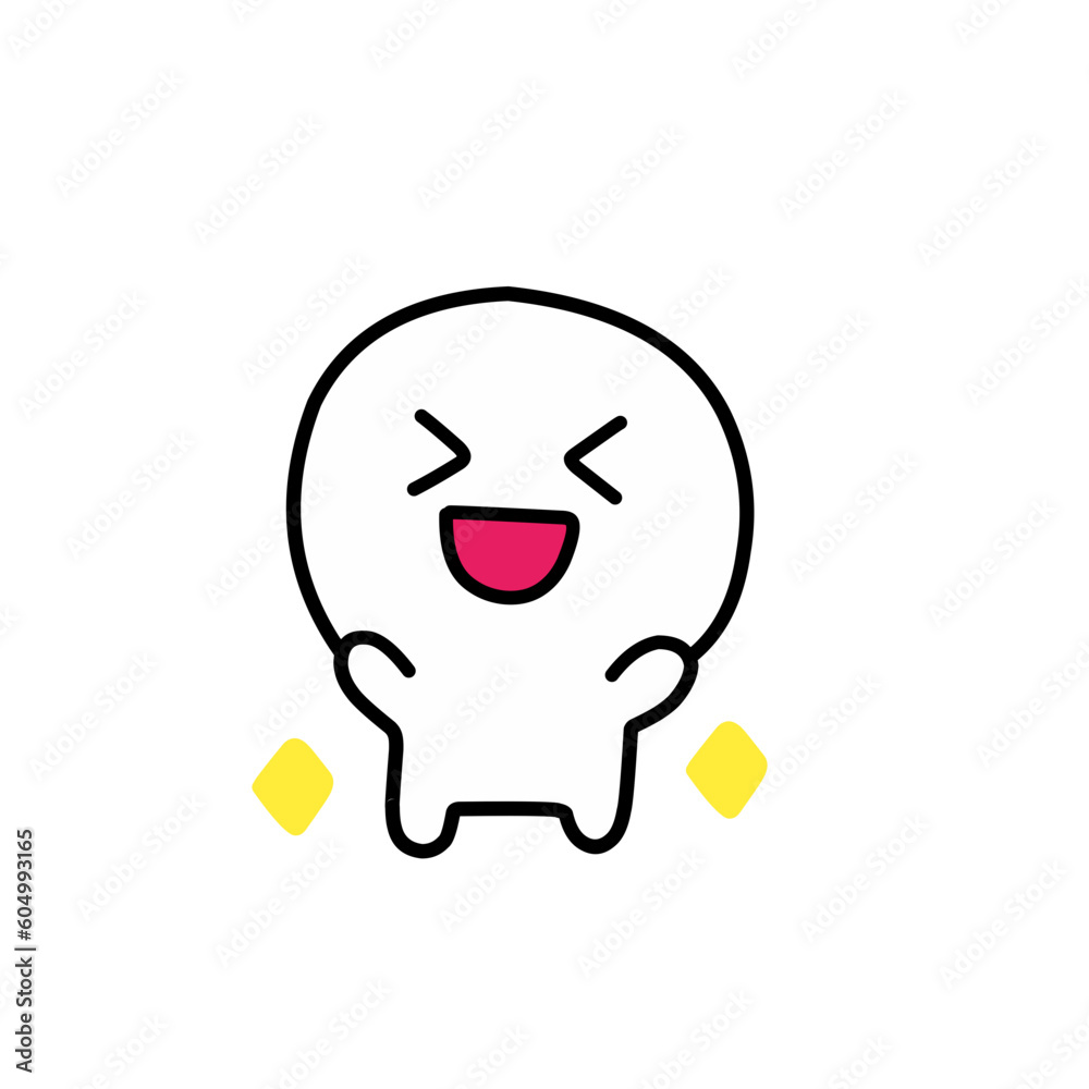 Cartoon face. Expressive eyes and mouth, smiling, crying and surprised facial expressions of the characters. Caricature comic emotion or doodle emoticon. Isolated vector illustration icons set Cartoon face. Expressive eyes and mouth, smiling, crying and surprised facial expressions of the characters. Caricature comic emotion or doodle emoticon. Isolated vector illustration icons set