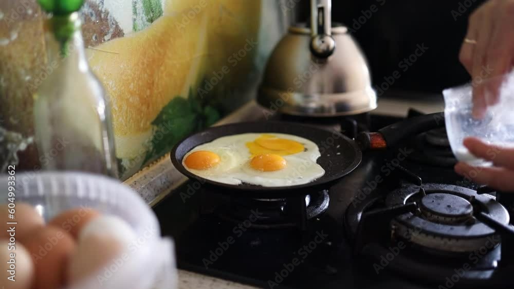 salt scrambled eggs to your taste