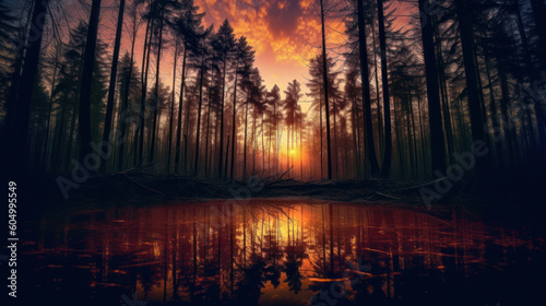 Silent Symphony: A Forest's Embrace. Generative AI © Sascha