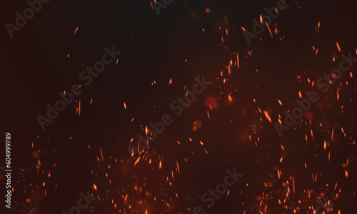 fire flames burning red hot sparks realistic abstract vector