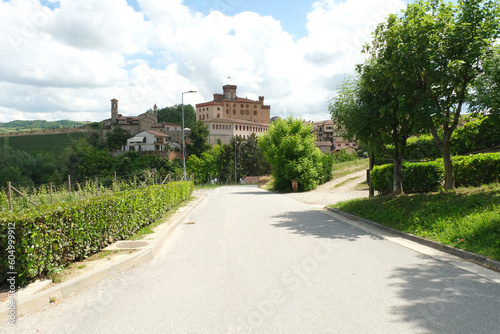 Il villaggio di Barolo, celebre per il vino, nella regione delle Langhe in Piemonte, Italia.