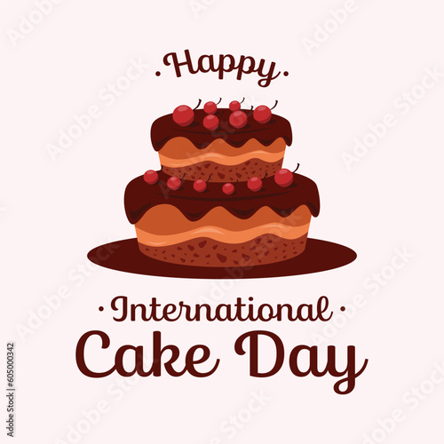 Happy International Cake Day calligraphy hand lettering