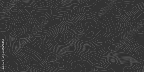 Abstract wave curved lines topographic contours map background. Abstract geographic wavy and curve grid lines map background.