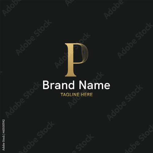 Elegant and Creative initial based logo with letter P