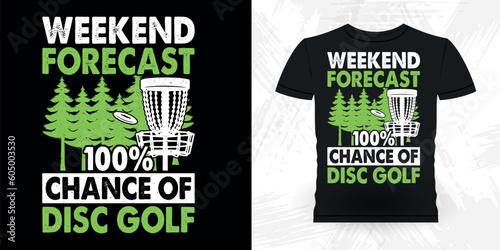 Funny Disc Golfing Retro Vintage Disc Golf Player T-shirt Design
