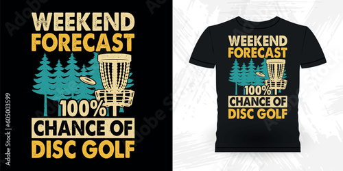 Funny Disc Golfing Retro Vintage Disc Golf Player T-shirt Design