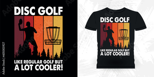 Funny Disc Golfing Retro Vintage Disc Golf Player T-shirt Design