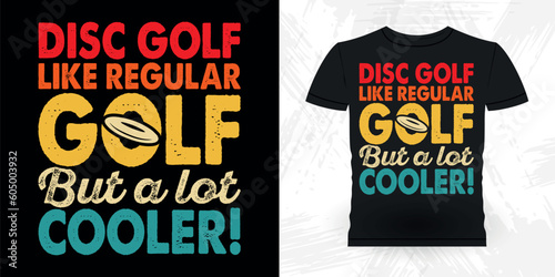 Funny Disc Golfing Retro Vintage Disc Golf Player T-shirt Design