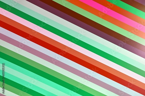 Color lines on a wall