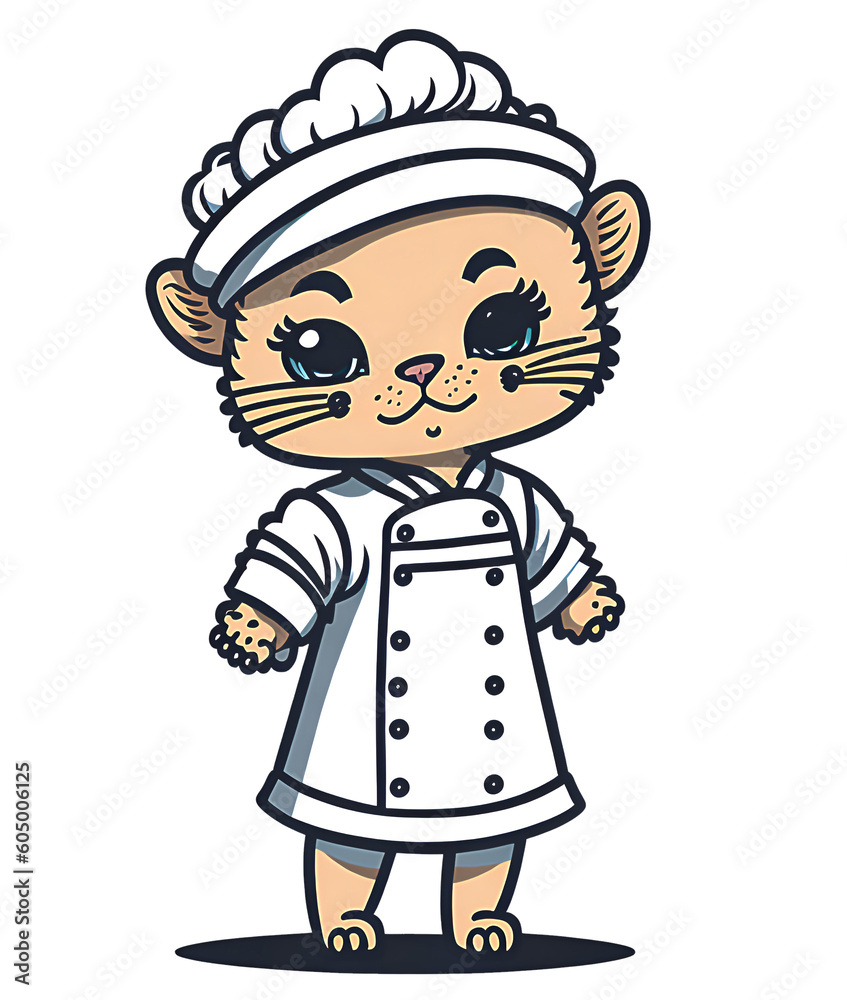 cute baby cat wearing chef outfit cute baby cat wearing chef outfit
