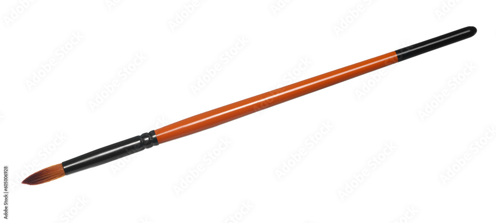 New golden brush painting isolated on white, clipping path New golden brush painting isolated on white, clipping path