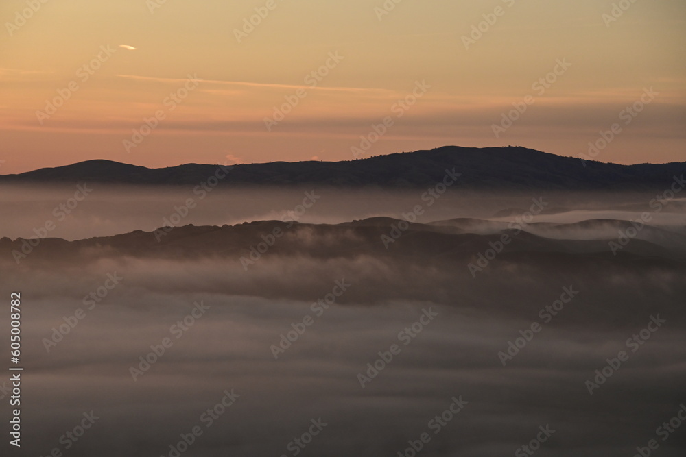 sunrise in the mountains