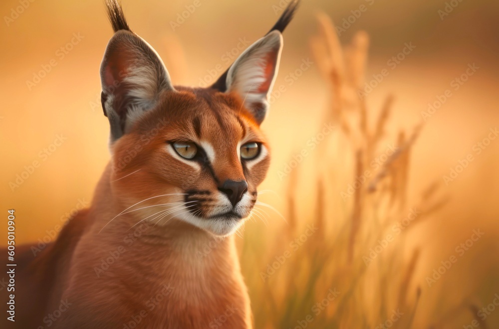 Wild cat Caracal. Generative AI. Wild cat Caracal. Generative AI.