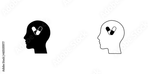 Mental health flat vector icon.