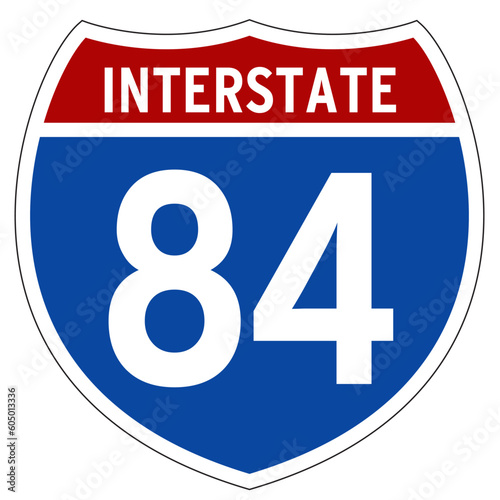 Interstate 84 Sign, I-84, Isolated Road Sign vector
