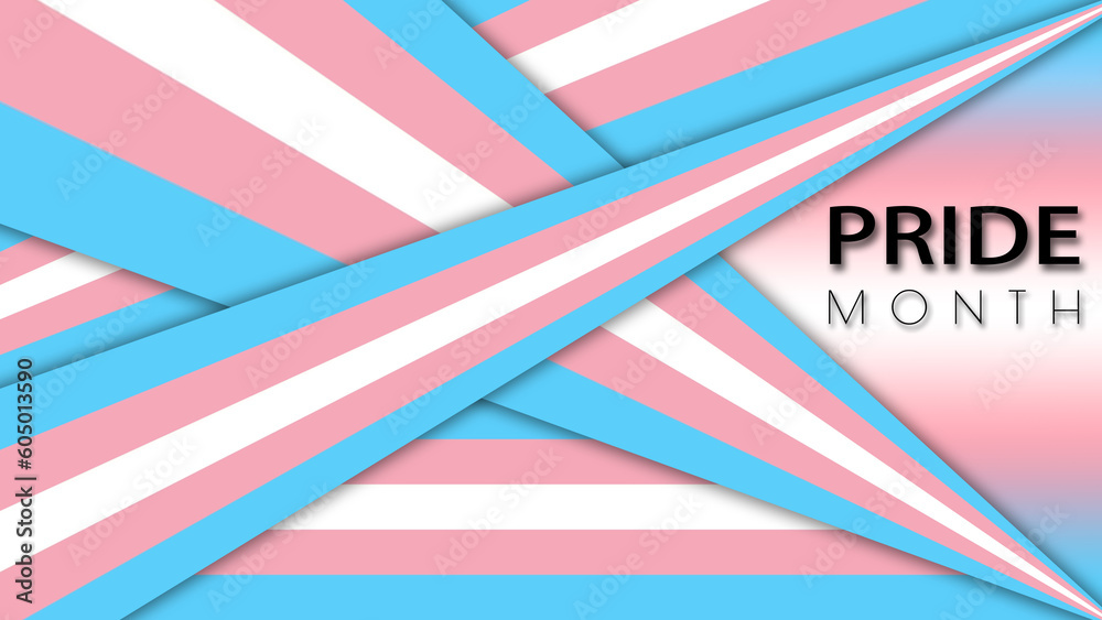 Obraz premium Happy Pride Month Transgender Pride Flag Background