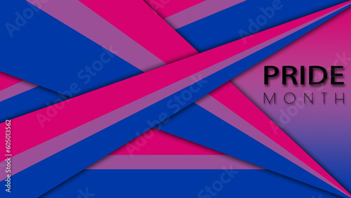 Happy Pride Month Bisexual Pride Flag Background