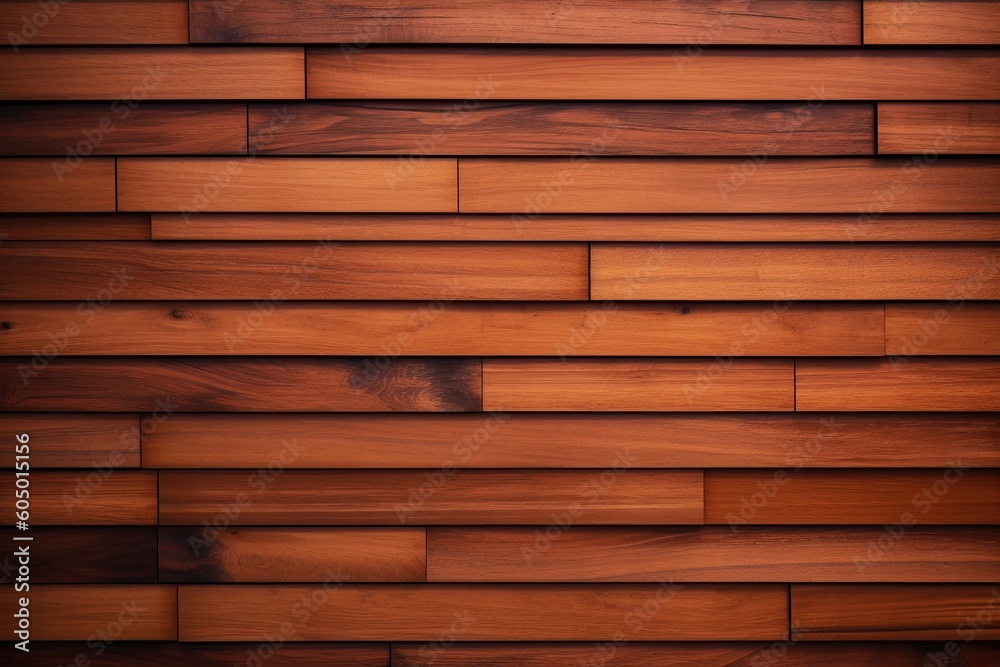 Fototapeta premium Wooden slats texture for interior decoration, Texture wallpaper background, backdrop Texture for Architectural 3D rendering. Generative AI