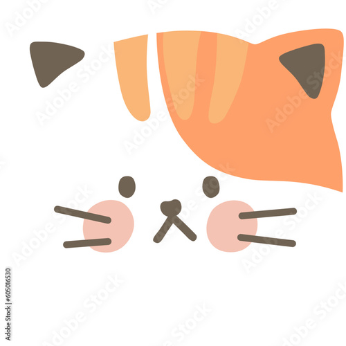 Hand drawn cute cat vector illustration character. Doodle sticker cartoon style for planner, diary, social media, template, poster, presentation and card decoration.