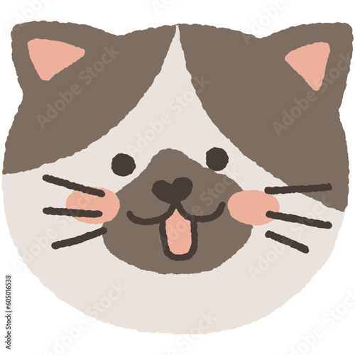 Hand drawn cute cat vector illustration character. Doodle sticker cartoon style for planner, diary, social media, template, poster, presentation and card decoration.