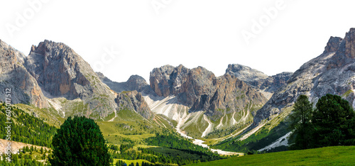 Mountains isolated on transparent background. PNG.