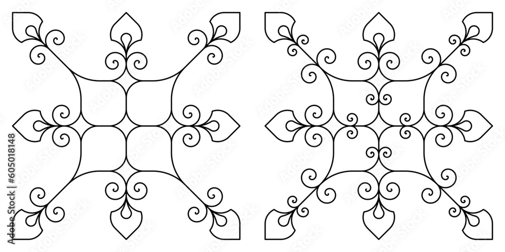 Decorative linear design for greeting cards, wedding invitations, coloring books, etc. Line art geometric mandala. Arabesque. Vector illustrations in oriental style. Easy to edit color and lines. Decorative linear design for greeting cards, wedding invitations, coloring books, etc. Line art geometric mandala. Arabesque. Vector illustrations in oriental style. Easy to edit color and lines.