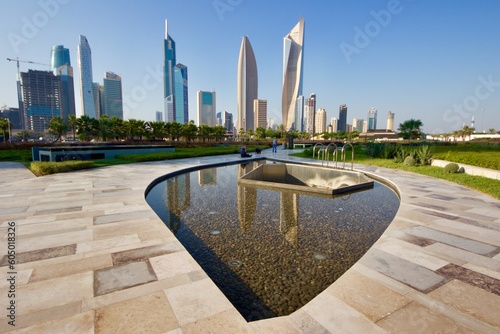 Skyline of Kuwait City at Al Shaheed park