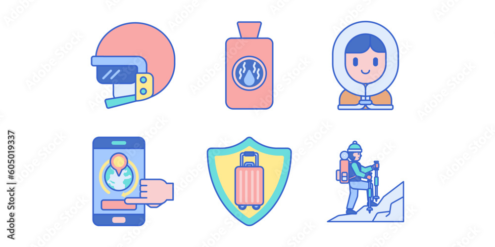 Winter travel logo design inspiration Winter travel logo design inspiration