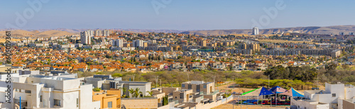 Dimona the  Israeli city in the Negev desert, Skyline,  Panoramic View, Dimona Cityscape Panorama At Day, Israel