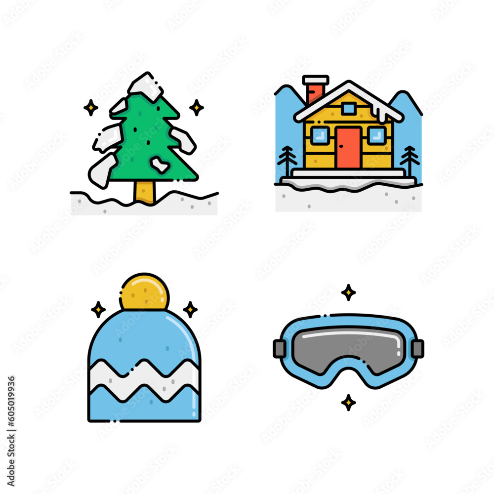 Winter Season logo design inspiration Winter Season logo design inspiration