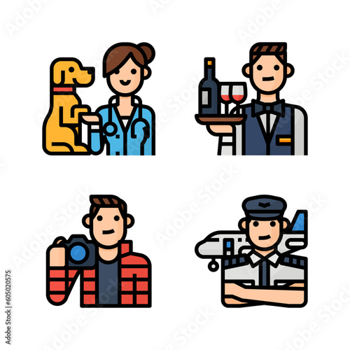 Occupation icon logo design inspiration