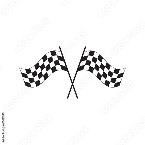 finish flag icon vector template. Start icon. Race flag icon. Competition sport flag line vector icon. Start finish flag