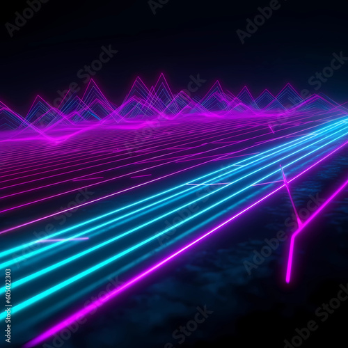Retro synthwave 80's style background images