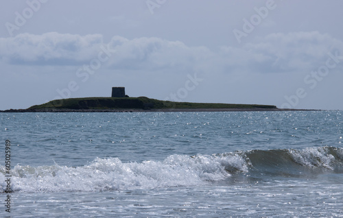 martello tower fort at ireland's east coast 