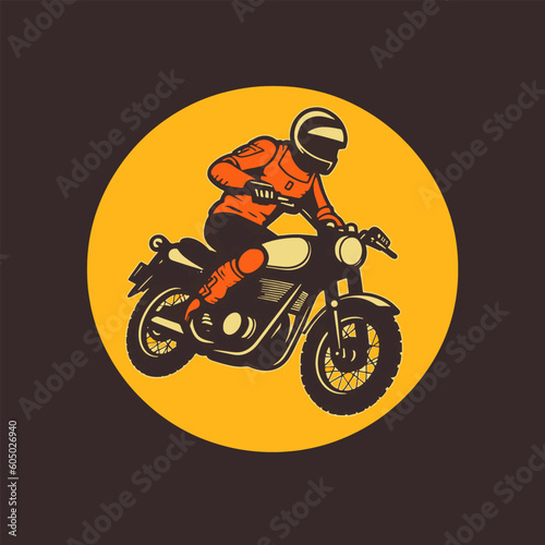 silhouette of a motorcycle motorbike vectorr style
