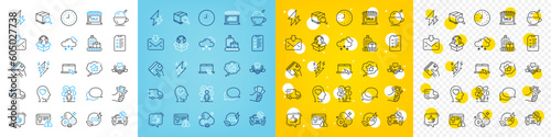 Vector icons set of Like, Messenger and Electricity line icons pack for web with Difficult stress, Search package, Cholecalciferol outline icon. Baggage belt, Delivery service, Fraud pictogram. Vector