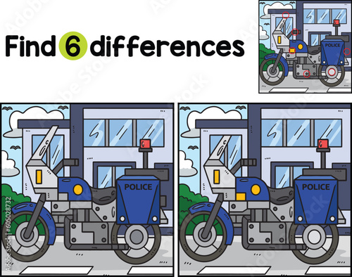 Police, Motorcycle Find The Differences