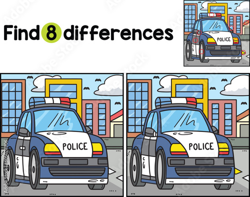 Police Car Find The Differences