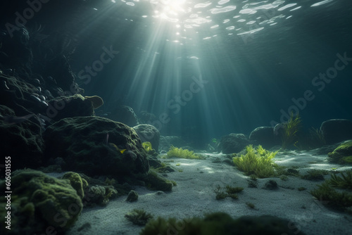 underwater view of a created using AI tools