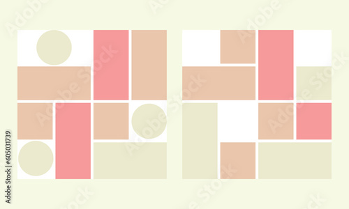 mood board template illustrations, components mood board, simple mood board illustration