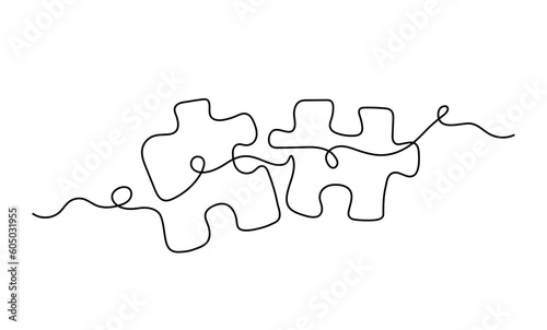 Business puzzles concept