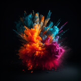 Color explosion. Generative Ai Illustration