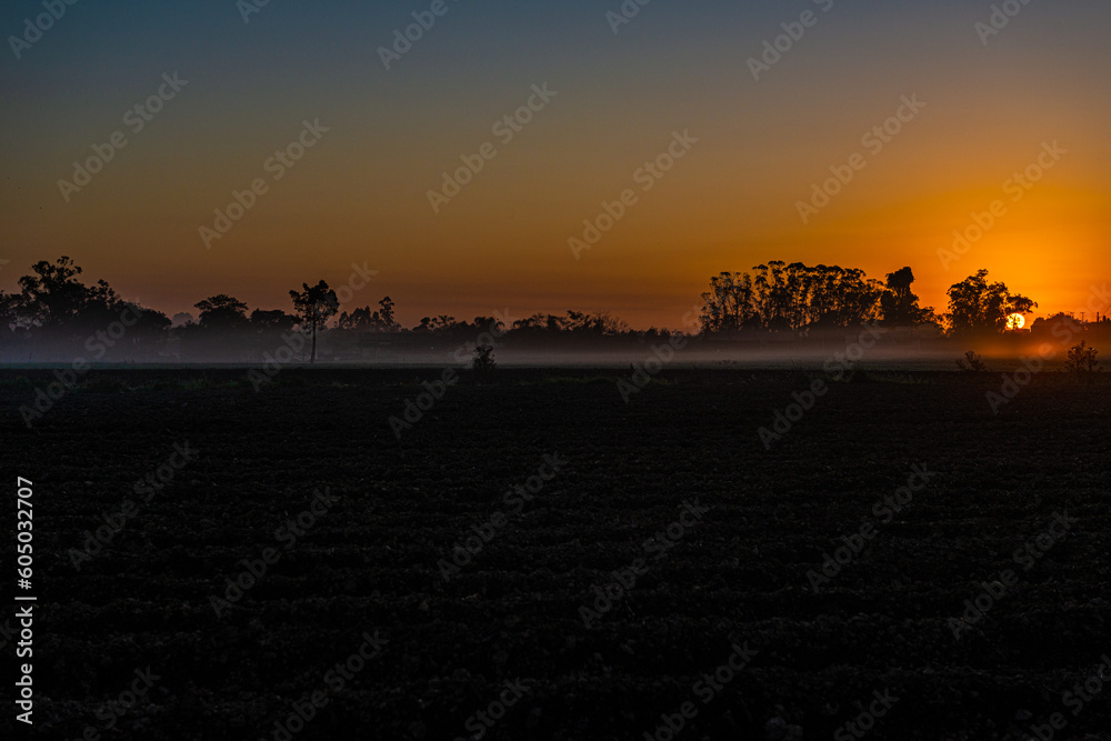 Dawn in the agricultural fields of southern Santa Catarina. Dawn in the agricultural fields of southern Santa Catarina.