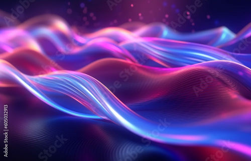 abstract futuristic background with pink blue neon wallpaper AI generative technology
