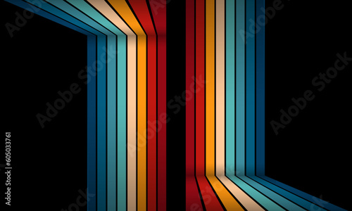 Vintage Striped Backgrounds, Posters, Banner Samples, Retro Colors from the 1970s 1900s, 70s, 80s, 90s. retro vintage 70s style stripes background poster lines. shapes vector design graphic 1980s